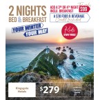 2 Nights for 2, Bed/Breakfast