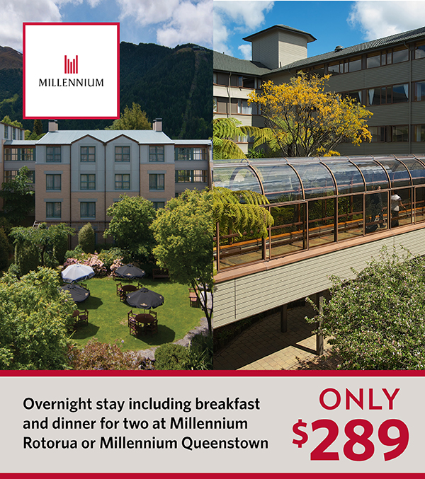 Millennium 1 Night Break Dinner, Bed And Breakfast Queenstown, Rotorua
